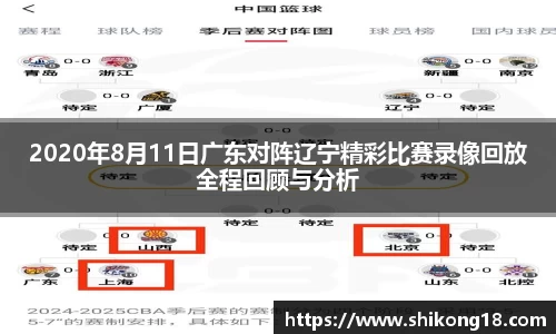 2020年8月11日广东对阵辽宁精彩比赛录像回放全程回顾与分析